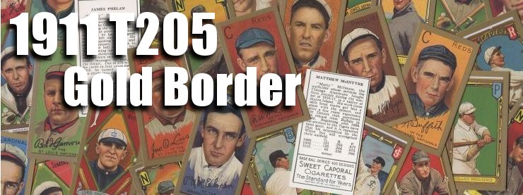 1911 T205 Gold Border Baseball Cards