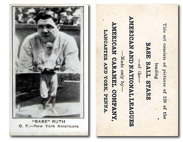 1922 E121-120 American Caramel Baseball Cards 