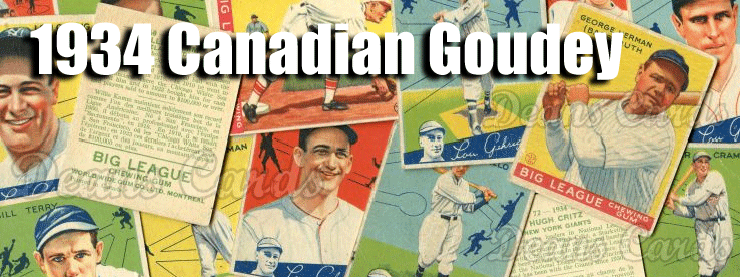 1934 World Wide Gum (V354) Baseball Cards 