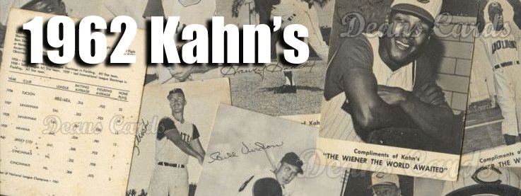 1962 Kahn's Baseball 