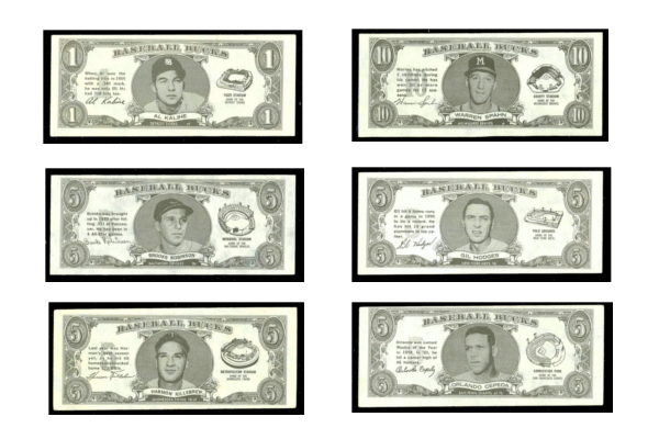 1962 Topps Bucks Baseball Cards