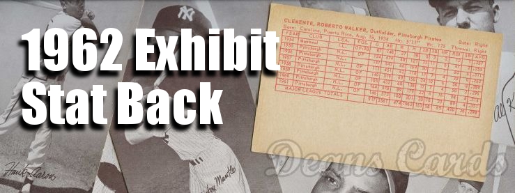 1962 Exhibit Stat Backs 