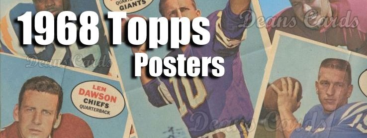 1968 Topps Football Posters 