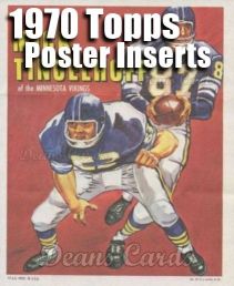 1970 Topps Football Poster Inserts