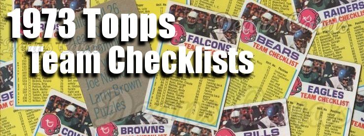 1973 Topps Football Team Checklists 