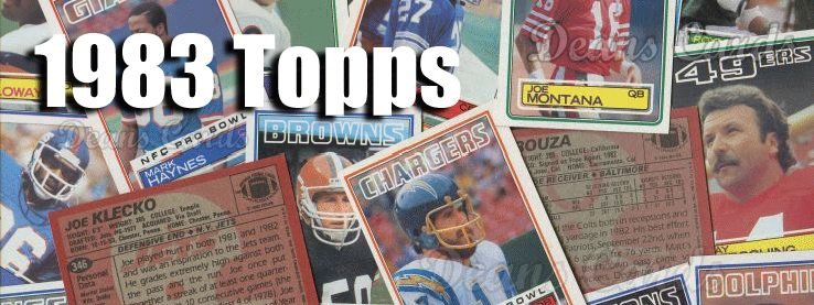 1983 Topps Football Cards 