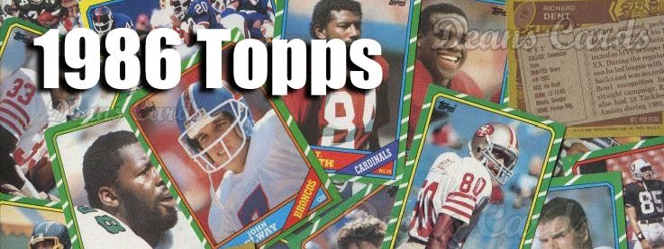 1986 Topps Football Cards 