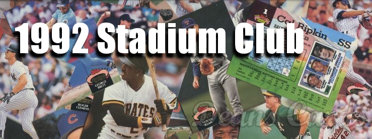 1992 Topps Stadium Club Baseball Cards 