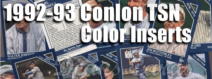 1992-93 Conlon Color Inserts Baseball Cards 