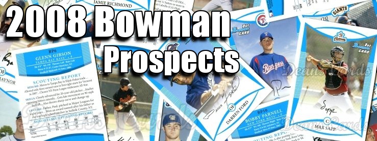 2008 Bowman Prospects Baseball Cards