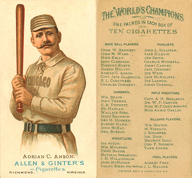 1887 N28 Allen & Ginter World's Champions Cards 