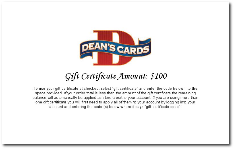 $100 Gift Certificate