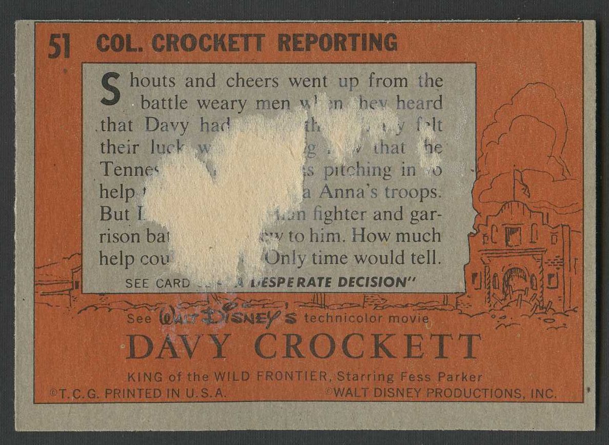 1956 Davy Crockett Topps Complete Set