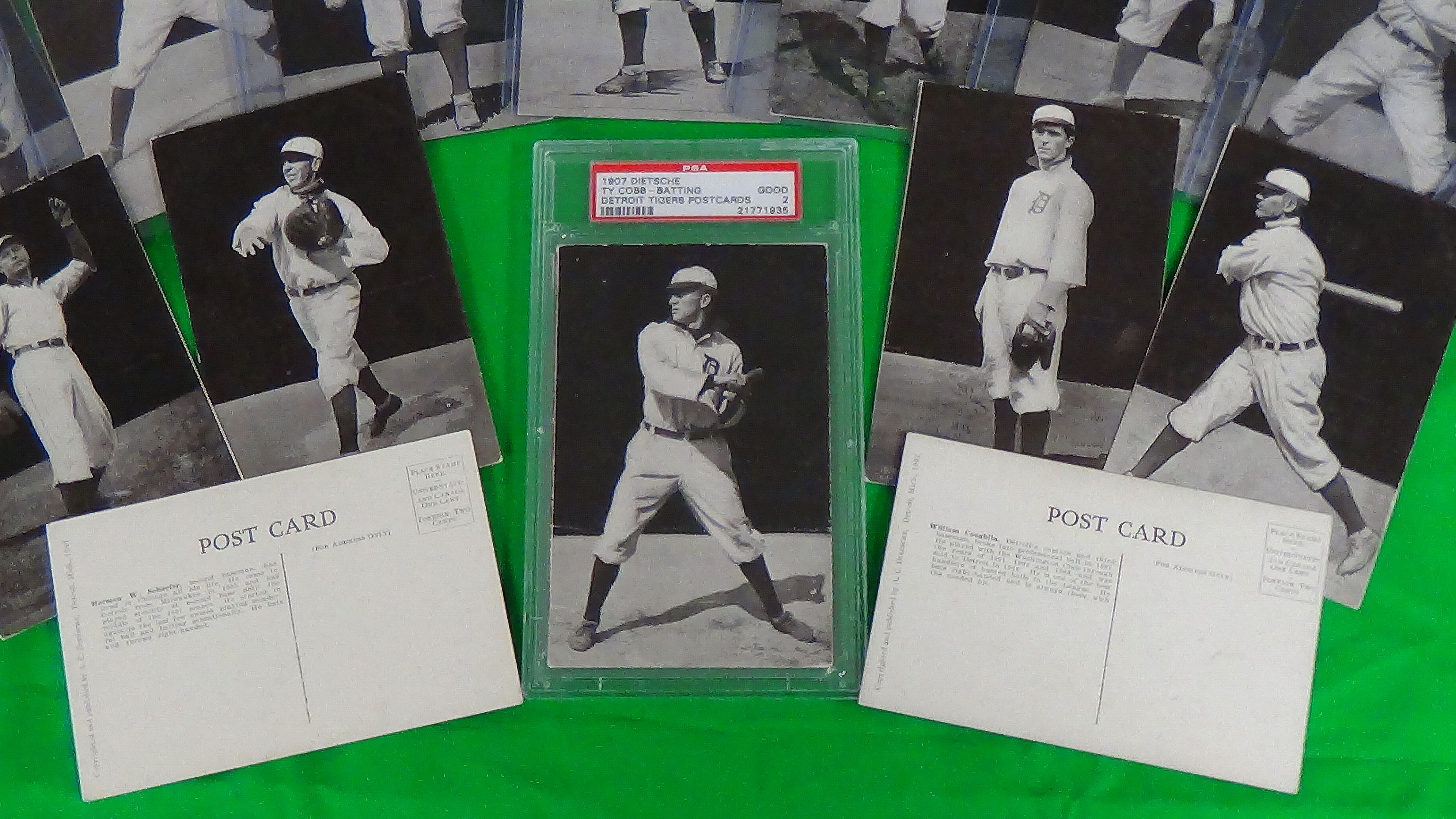 1907 A.C. Dietsche -09 Detroit Tigers Baseball Postcards Near Complete Set