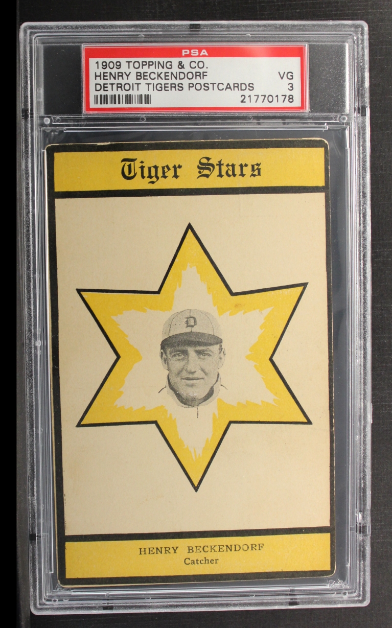 1909 Topping and Co. Topping and Company Detroit Tigers Baseball Card Postcards Near Complete Set