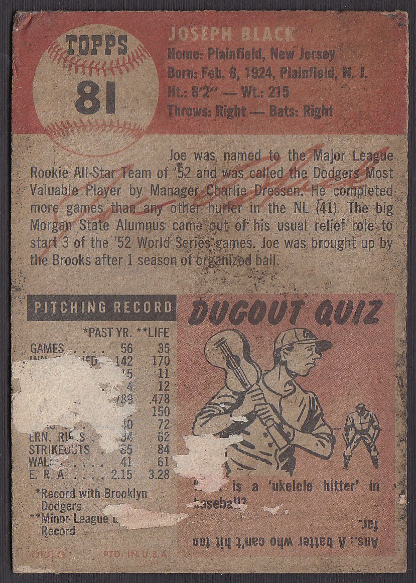 1953 Topps Baseball Near Complete Set