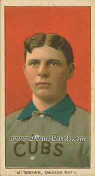 1909 T206 #0 Mordecai Brown - Portrait