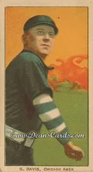 1909 T206 #0 George Davis - Throwing