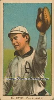 1909 T206 Piedmont & Sweet Caporal Back #122 Davis