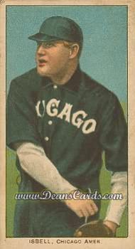 1909 T206 #0 Frank Isbell - Follow Thru