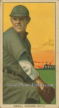 1909 T206 #0 Rube Kroh - Ready to Throw