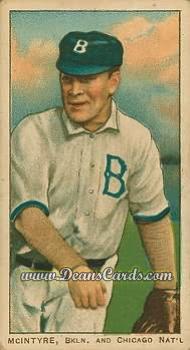 1909 T206 #0 Harry McIntyre - Brooklyn & Chicago