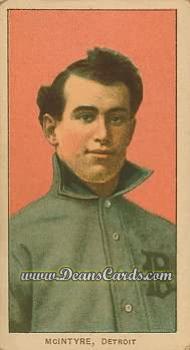 1909 T206 #0 Matty McIntyre - Detroit