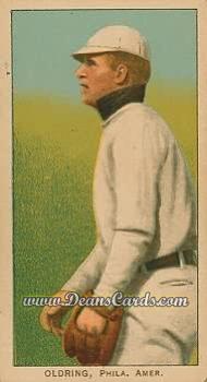 1909 T206 #0 Rube Oldring - Fielding