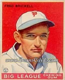 1933 Goudey #38 Fred Brickell