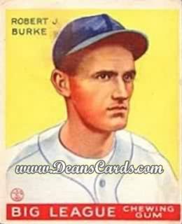 1933 Goudey #71 Robert Burke