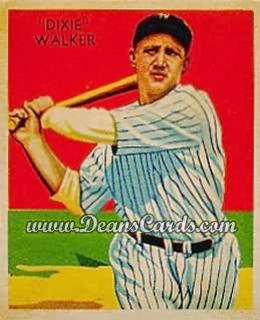 1934 Diamond Stars #12 C Fred Walker