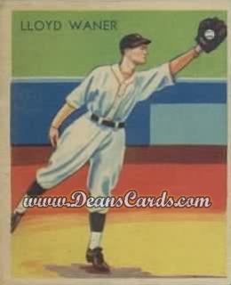 1934 Diamond Stars #16 Lloyd Waner