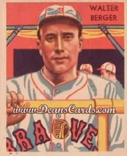 1934 Diamond Stars #25 Wally Berger