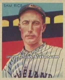 1934 Diamond Stars #32 Sam Rice