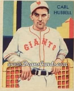 1934 Diamond Stars #39 Carl Hubbell