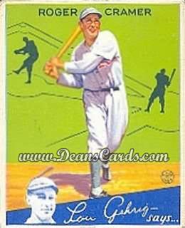 1934 Goudey #25 Roger Cramer