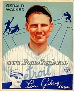 1934 Goudey #26 Gerald Walker
