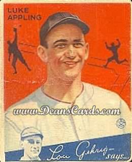 1934 Goudey #27 Luke Appling