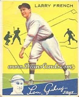 1934 Goudey #29 Larry French