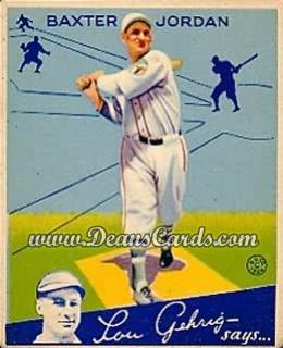 1934 Goudey #31 Baxter Jordan