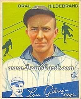 1934 Goudey #38 Orval Hildebrand