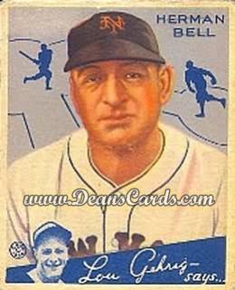 1934 Goudey #52 Herman Bell