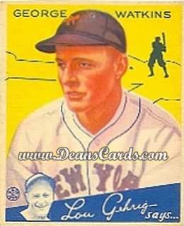 1934 Goudey #53 George Watkins