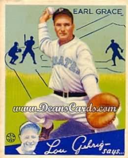 1934 Goudey #58 Earl Grace